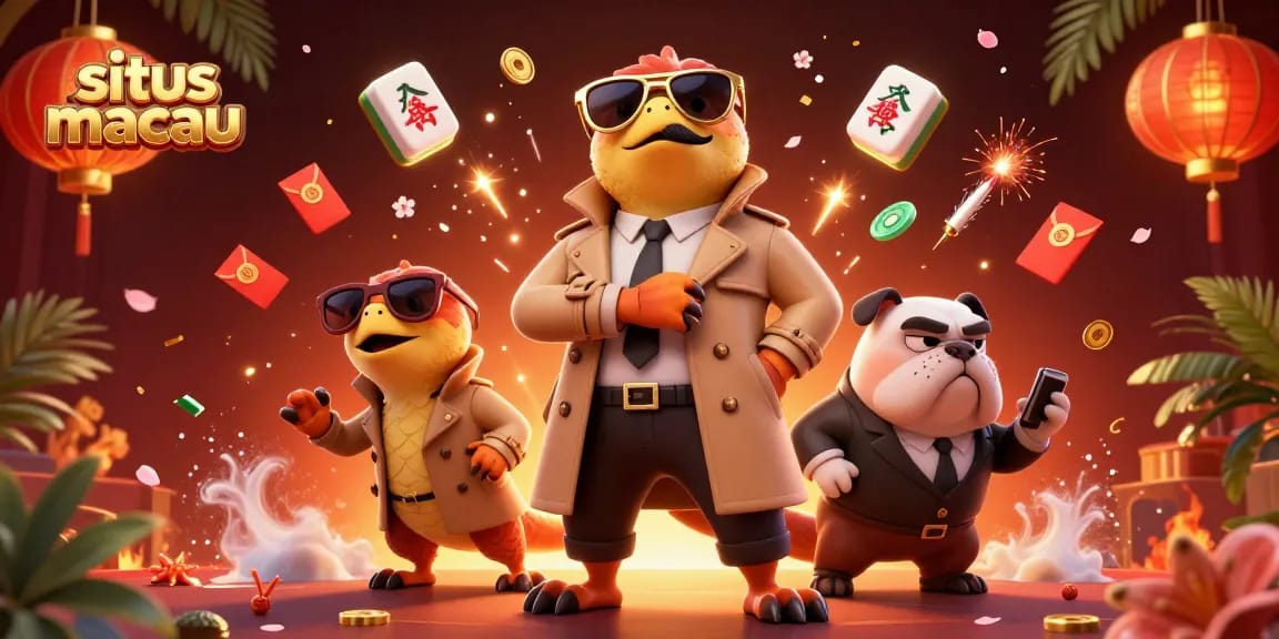 Experience excitement at situs macau with cartoon raptors trying to enter a VIP casino lounge.