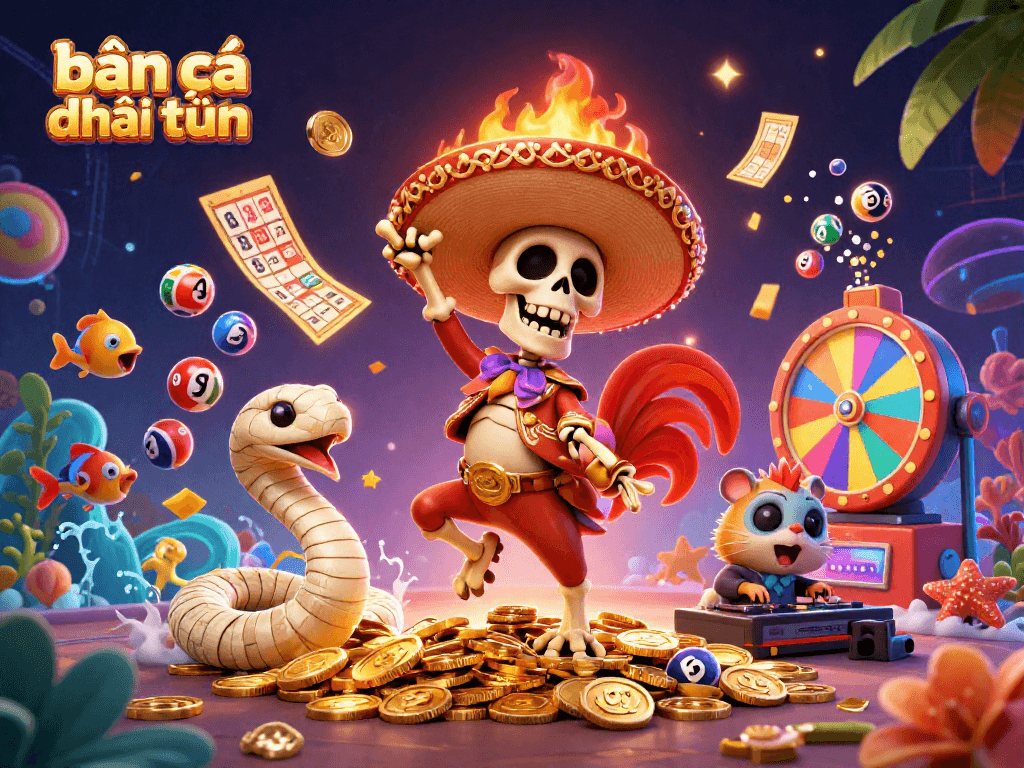 Shooting fish gameplay in bắn cá đổi thưởng with dynamic scenes of characters and underwater elements